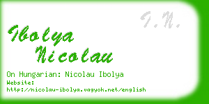 ibolya nicolau business card